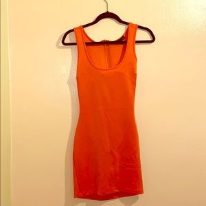 Orange Open Back Dress